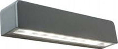 Applique-Da-Esterno-Moderna-Unit-Alluminio-E-Vetro-Grigio-Led-9W-4000K