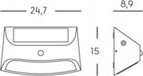 Applique-Da-Esterno-Sunny-Alluminio-E-Termoplastica-Grigio-Led-1,7W-4000K