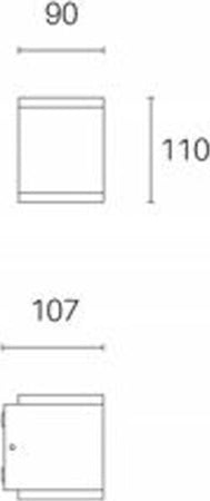 Applique-Da-Esterno-Tango-Alluminio-E-Termoplastica-Bianco-Led-7,2+7,2W-4000K