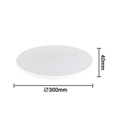 Applique Da Muro Parete Led Rotondo 18w Ip44 Tre Temperature Di Luce Es-pn300-3c