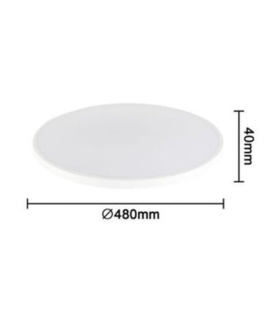 Applique Da Muro Parete Led Rotondo 42watt Ip44 Tre Temperature Luce Es-pn480-3c