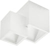 Applique Da Parete 2 X Cubo In Gesso Verniciabile Lampada Doppia Luce G9 Universo