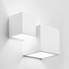 Applique Da Parete 2 X Cubo In Gesso Verniciabile Lampada Doppia Luce G9 Universo