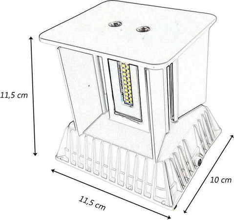 Applique Da Parete 52 Led 22 W Per Esterno Doppia Emissione Luminosa Ip65 Es66-b Illuminazione/Illuminazione per interni/Illuminazioni per pareti/Applique Trade Shop italia - Napoli, Commerciovirtuoso.it