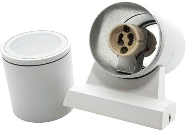 Applique Da Parete A Doppia Luce Giardino Esterno 2 X Porta Faretto Gu10 Es01b Universo