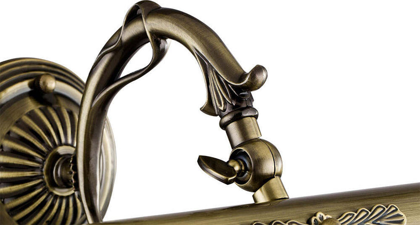 Applique-Da-Parete-Classico-Picasso-Metallo-Bronzo-2-Luci-E14-25W