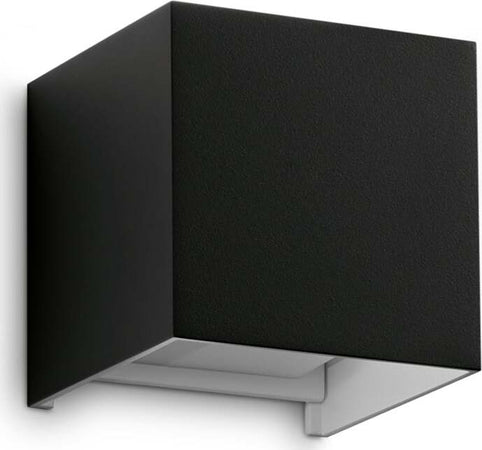 Applique-Da-Parete-Contemporaneo-Atom-Alluminio-Nero-Led-12W-3000K-Ip54