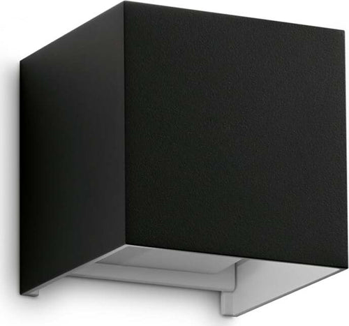 Applique-Da-Parete-Contemporaneo-Atom-Alluminio-Nero-Led-12W-3000K-Ip54