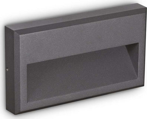 Applique-Da-Parete-Contemporaneo-Febe-Alluminio-Grigio-Led-6W-4000K-Ip65