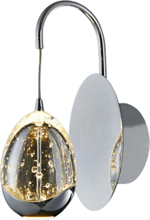 Applique-Da-Parete-Contemporaneo-Golden-Egg-Cromo-E-Vetro-Pulegoso-Led-4,8W