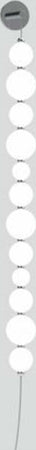 Applique-Da-Parete-Contemporaneo-Perla-12-Sfere-Vetro-Opaco-Cromo-Led-38W