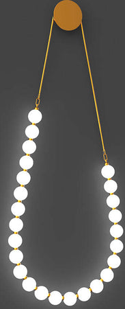 Applique-Da-Parete-Contemporaneo-Perla-Sfere-Vetro-Opaco-Oro-Led-50W