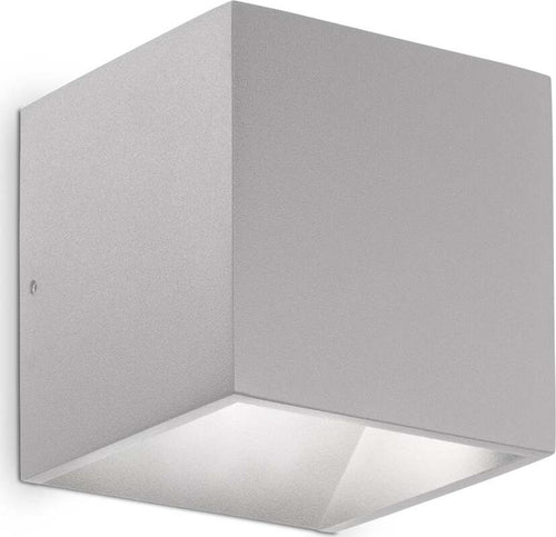 Applique-Da-Parete-Contemporaneo-Rubik-Alluminio-Grigio-Led-8,5W-4000K-Ip54