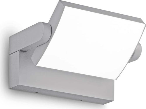 Applique-Da-Parete-Contemporaneo-Swipe-Alluminio-Grigio-Led-20,5W-3000K-Ip54