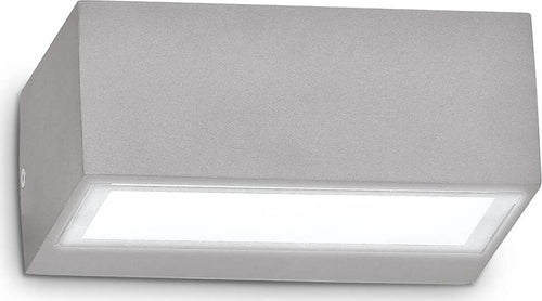 Applique-Da-Parete-Contemporaneo-Twin-Alluminio-Grigio-1-Luce-G9-28W-Ip44