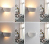 Applique Da Parete Coppa In Gesso Verniciabile Attacco R7s Luce Doppia Emissione Universo