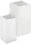Applique Da Parete Cubo In Gesso Verniciabile Lampada Doppia Luce G9 Universo