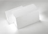 Applique Da Parete Cubo In Gesso Verniciabile Lampada Doppia Luce G9 Universo
