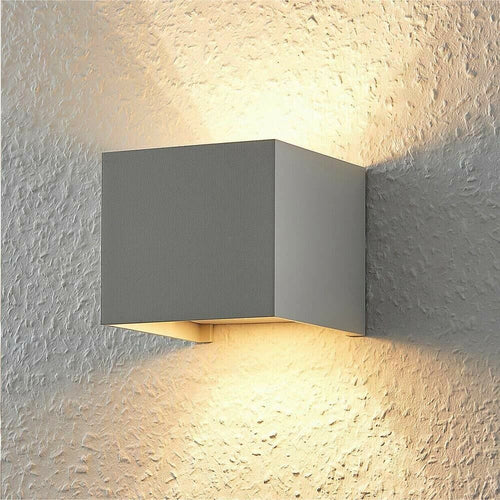 Applique Da Parete Esterno Faretto Led Luce Calda 3000k 12 W Ip65 Es46gc Universo