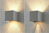 Applique Da Parete Esterno Faretto Led Luce Calda 3000k 12 W Ip65 Es46gc Universo