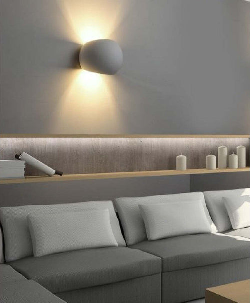 Applique Da Parete In Gesso Tondo Up E Down Lampada Attacco G9 Verniciabile E07 Casa, arredamento e bricolage > Illuminazione da interno > Applique per interno Trade Shop italia - Napoli, Commerciovirtuoso.it
