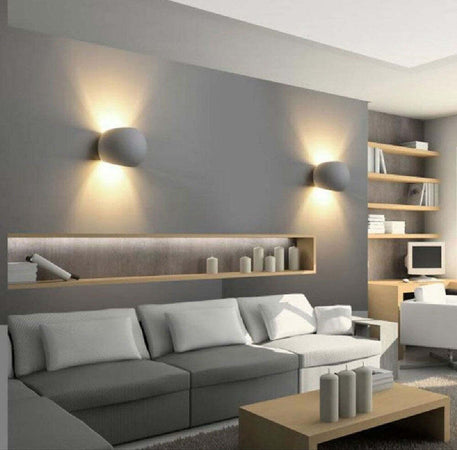 Applique Da Parete In Gesso Tondo Up E Down Lampada Attacco G9 Verniciabile E07 Casa, arredamento e bricolage > Illuminazione da interno > Applique per interno Trade Shop italia - Napoli, Commerciovirtuoso.it
