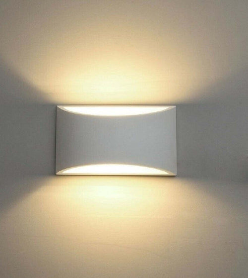Applique Da Parete In Gesso Verniciabile Doppia Luce G9 Lampada Moderna Gs-e14 Casa, arredamento e bricolage > Illuminazione da interno > Applique per interno Trade Shop italia - Napoli, Commerciovirtuoso.it