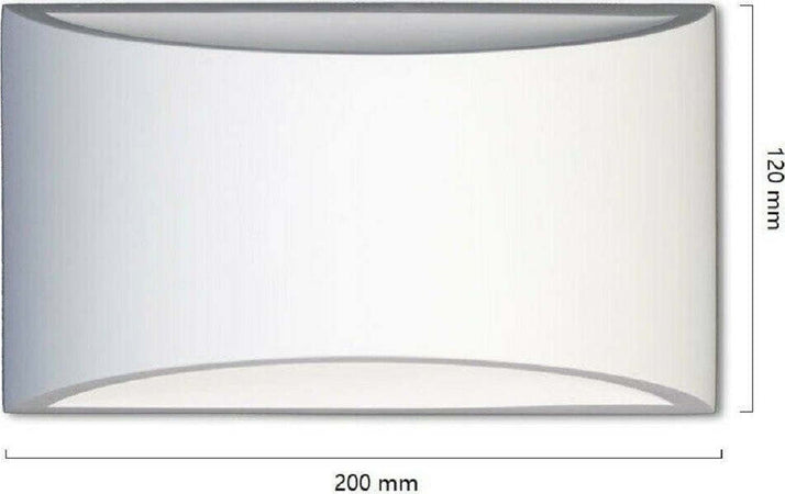 Applique Da Parete In Gesso Verniciabile Doppia Luce G9 Lampada Moderna Gs-e14 Casa, arredamento e bricolage > Illuminazione da interno > Applique per interno Trade Shop italia - Napoli, Commerciovirtuoso.it