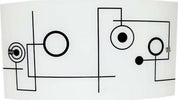 Applique Da Parete in Vetro Bianco Satinato Con Disegno Geometrico Nero Novecento Modello Megan Illuminazione/Illuminazione per interni/Illuminazioni per pareti/Applique Ideart - Valdilana, Commerciovirtuoso.it