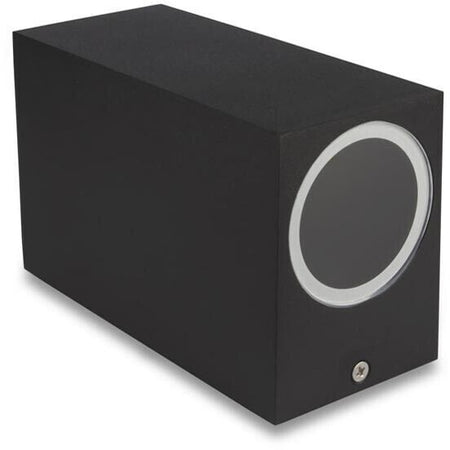 Applique Da Parete Interno Esterno Ip65 Porta Faretto Gu10 Es55n Nero Universo