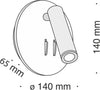 Applique-Da-Parete-Interno-Moderno-Ios-176-Alluminio-Bianco-Led-Integrato-10W