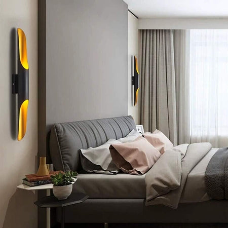 Applique Da Parete Lampada Stile Moderno 2 Attacco Per Lampadina G9 Nero