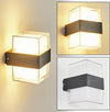 Applique-da-Parete-LED-12-Watt-220V-Lampada-NERA-3-colori-luce-DA-ESTERNO-IP65
