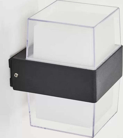 Applique-da-Parete-LED-12-Watt-220V-Lampada-NERA-3-colori-luce-DA-ESTERNO-IP65