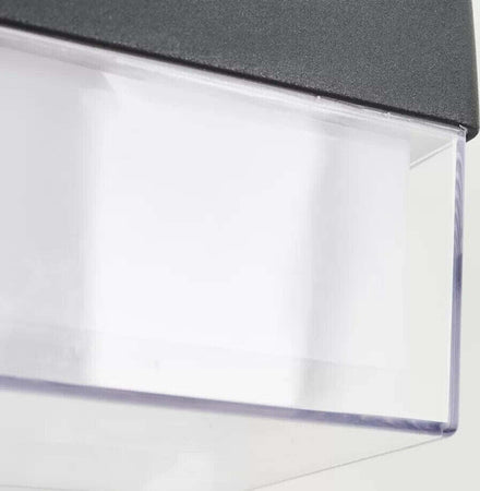 Applique-da-Parete-LED-12-Watt-220V-Lampada-NERA-3-colori-luce-DA-ESTERNO-IP65