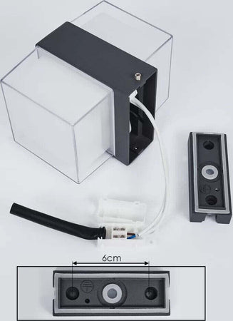 Applique-da-Parete-LED-12-Watt-220V-Lampada-NERA-3-colori-luce-DA-ESTERNO-IP65