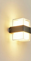 Applique-da-Parete-LED-12-Watt-220V-Lampada-NERA-3-colori-luce-DA-ESTERNO-IP65