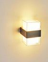 Applique-da-Parete-LED-12-Watt-220V-Lampada-NERA-3-colori-luce-DA-ESTERNO-IP65
