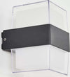Applique-da-Parete-LED-12-Watt-220V-Lampada-NERA-3-colori-luce-DA-ESTERNO-IP65