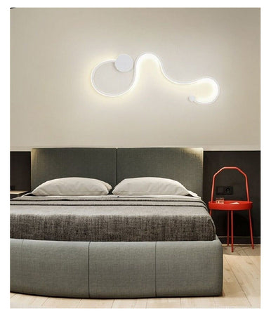 Applique Da Parete Led 20watt Ondulato Moderno Lampada 3 Modalità Di Luce E12-3c