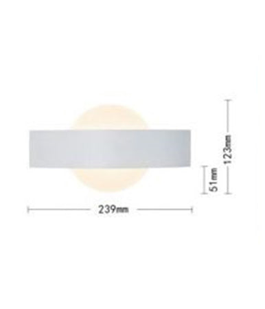 Applique Da Parete Led 8watt Doppia Emissione Luce 3 Colorazioni Di Luce E17-b3c