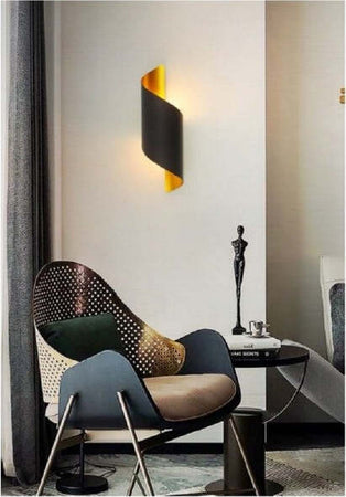 Applique-Da-Parete-Led-Attacco-G9-Doppia-Luce-Lampada-Design-Moderno-Spirale-E53