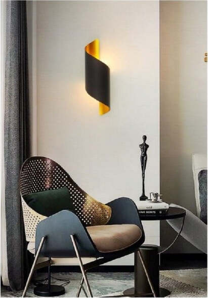 Applique-Da-Parete-Led-Attacco-G9-Doppia-Luce-Lampada-Design-Moderno-Spirale-E53