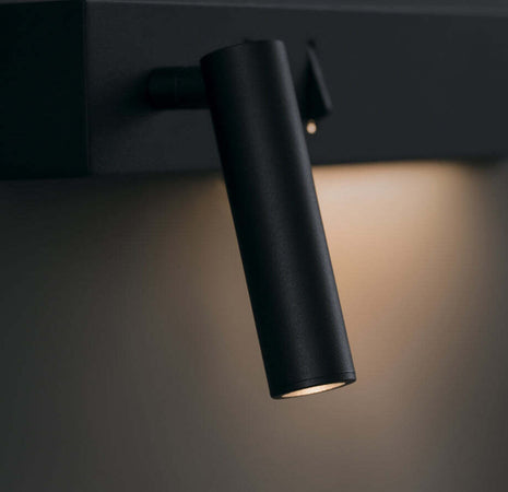 Applique-Da-Parete-Moderno-Comodo-Metallo-Nero-Luce-Led-Integrato-8W