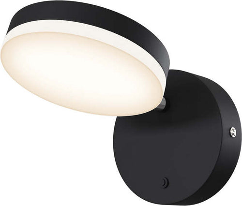 Applique-Da-Parete-Moderno-Fad-Metallo-Nero-Acrilico-1-Luce-Led-6W