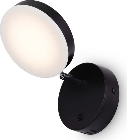 Applique-Da-Parete-Moderno-Fad-Metallo-Nero-Acrilico-1-Luce-Led-6W
