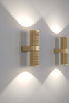 Applique-Da-Parete-Moderno-Focus-Design-Alluminio-Oro-2-Luci-Gu10-7W