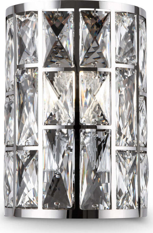 Applique-Da-Parete-Moderno-Gelid-Metallo-Cromo-Cristallo-1-Luce-E27-60W