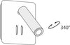 Applique-Da-Parete-Moderno-Ios-176-Alluminio-Bianco-Luce-Led-Integrato-10W