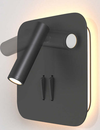 Applique-Da-Parete-Moderno-Ios-176-Alluminio-Nero-Luce-Led-Integrato-10W